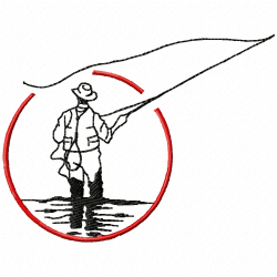 Fishing Embroidery Design 9